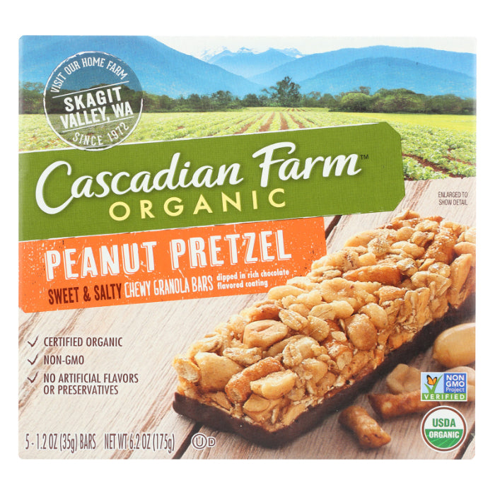 Cascadian Farm - Organic Peanut Pretzel Sweet Salty Bar, 6.2 OZ (Pack of 12)