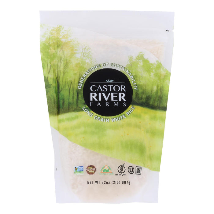 Castor River Farms - White Long Grain Rice, 32 Oz (Pack Of 6)