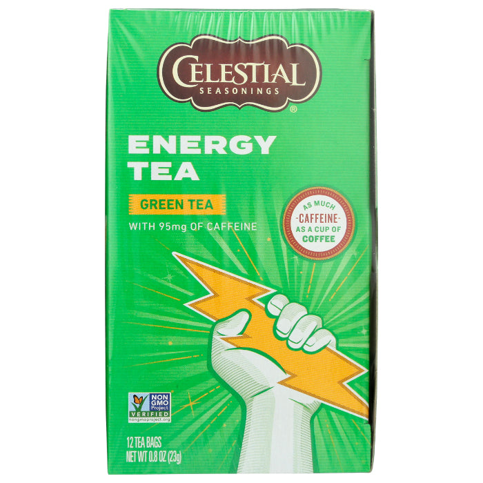 Celestial Seasonings - Energy Green Tea Caffeine, 12 Bags (Pack of 6)