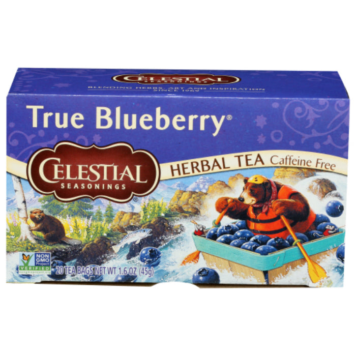 Celestial Seasonings - Green Tea Zinger True Blueberry, 20 Bags (Pack of 6)