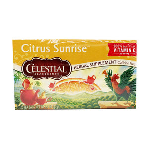 Celestial Seasonings - Herbal Tea Citrus Sunrise, 20 Bags (Pack of 6)