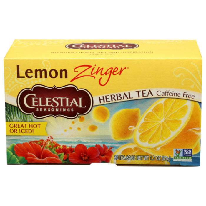 Celestial Seasonings - Herbal Tea Lemon Zinger, 20 Bags (Pack of 6)