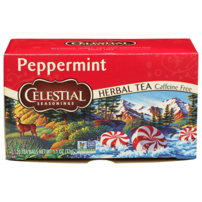 Celestial Seasonings - Herbal Tea Peppermint, 20 Bags (Pack of 6)