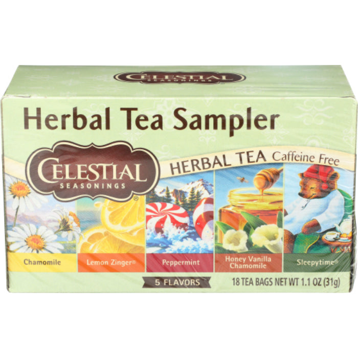 Celestial Seasonings - Herbal Tea Sampler, 18 Bags (Pack Of 1)