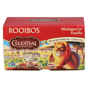 Celestial Seasonings - Red Herbal Tea Madagascar Vanilla Rooibos, 20 Bags (Pack of 6)