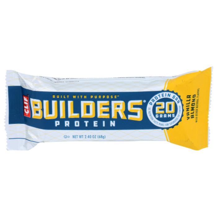 Clif Builder - Vanilla Almond Bar, 2.4 Oz (Pack Of 12)