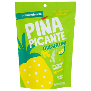 Crispy Green - Lime Ginger Pina Picante, 1.76 Oz (Pack Of 12)