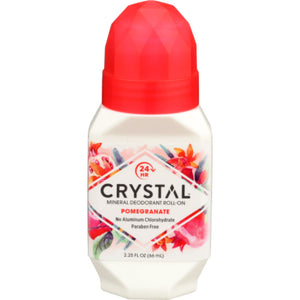 Crystal - Body Deodorant Roll On Pomegranate, 2.25 Oz (Pack Of 1)