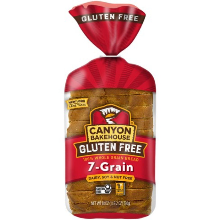 Canyon Bakehouse - Bread 7 Grain San Juan Gluten Free, 18 Oz (Pack Of 6)