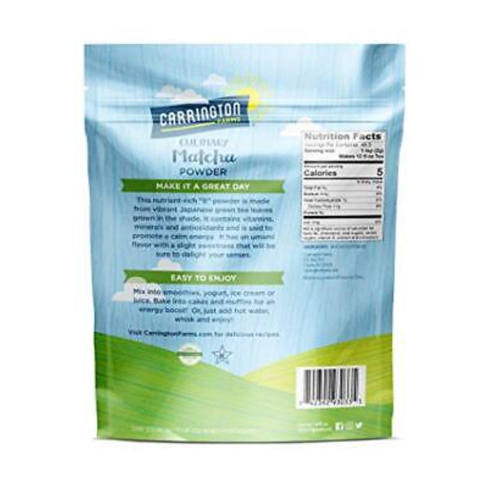 Carrington Farms - Matcha Powder Tea, 3.5 oz | Pack of 6