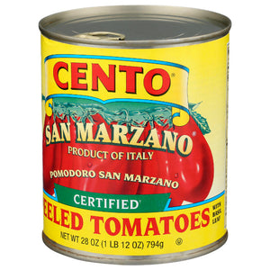 Cento - San Marzano Peeled Tomatoes Basil Leaf, 28 Oz (Pack Of 12)