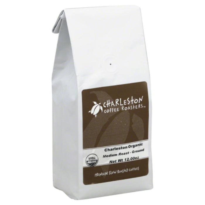 Charleston Coffee Roaster - Organic Ground Medium Roast Coffee, 12 Oz (Pack of 6)