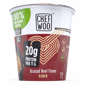Chef Woo - Ramen Braised Beef Flavor, 2.5oz | Pack of 12