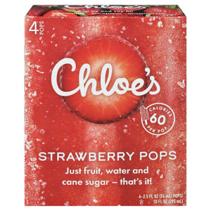 Chloes - Fruit Strawberry Pops, 10 Oz (Pack of 6)