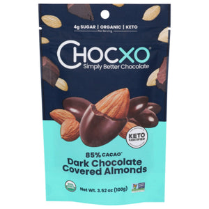 Chocxo - Almond Dark Chocolate Covered, 3.52 Oz (Pack of 6)