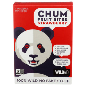 Chum - Fruit Bites Strawberry 4 Pack, 2.83 Oz (Pack of 6)