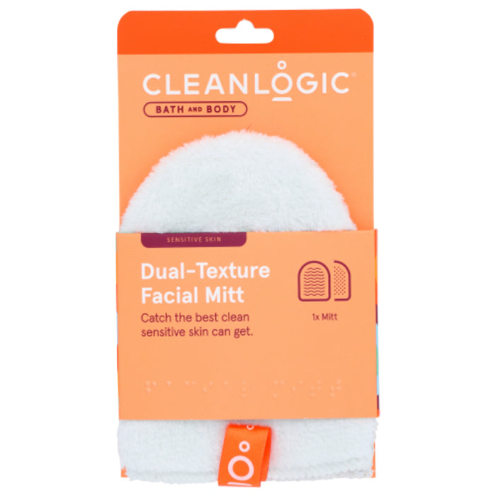 Cleanlogic - Dual Texture Facial Mitt, 1 Each (Pack of 6)