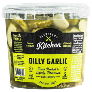 Cleveland Kitchen - Pickle Chips Dilly Garlic, 24fo | Pack of 12