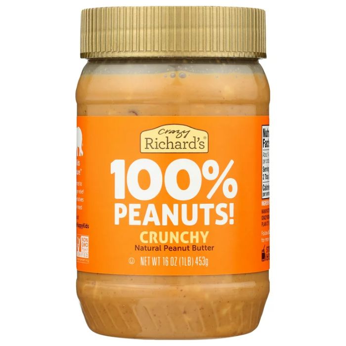 Crazy Richard - Peanut Butter Chunky, 16 Oz (Pack of 6)