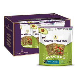 Crunchmaster - Crackers Avocado Toast Salt & Pepper, 3.54oz | Pack of 12