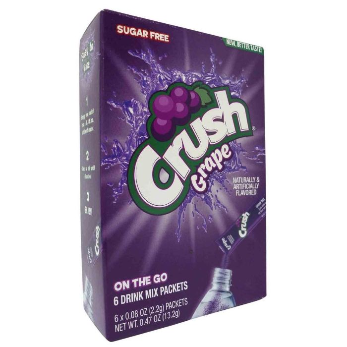 Crush - Grape Powder Mix 6 Packet, 0.48 Oz (Pack Of 12)