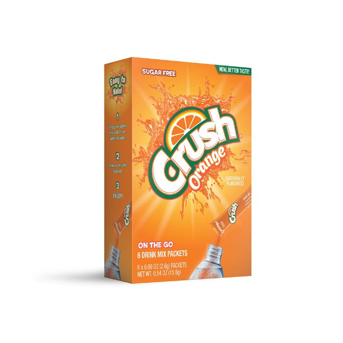 Crush - Orange Powder Mix 6 Packet, 0.54 Oz (Pack Of 12)