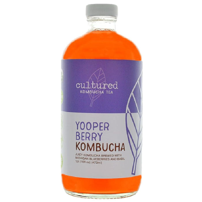 Cultured Kombucha Co - Tea Kombucha Yooperberry, 16fo  Pack of 12