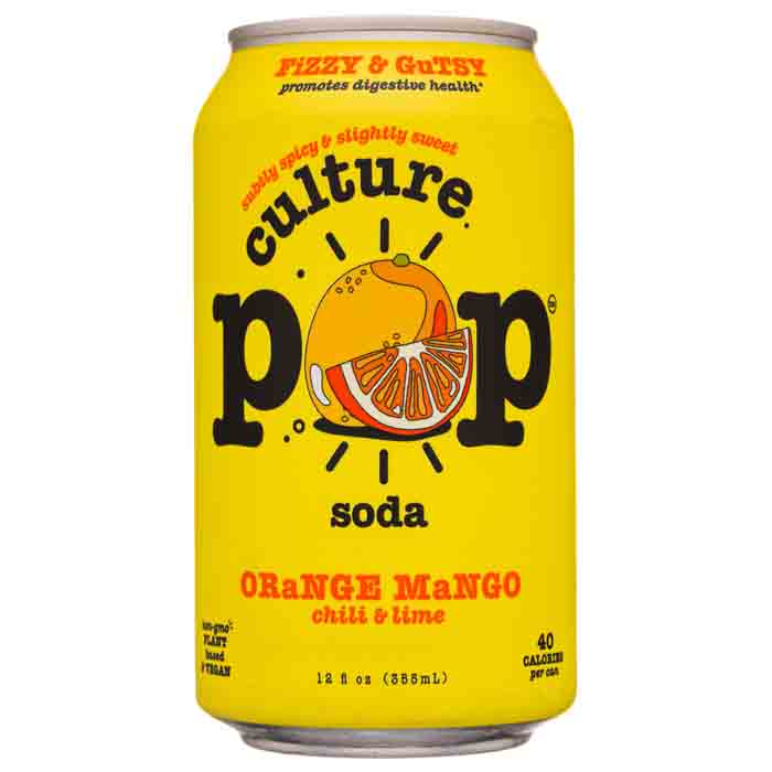 Cutlture Pop - Prebiotic Soda - Orange Mango, 12oz