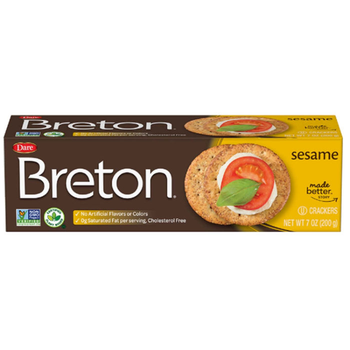 Dare - Breton Crackers Sesame, 7 Oz (Pack Of 12)