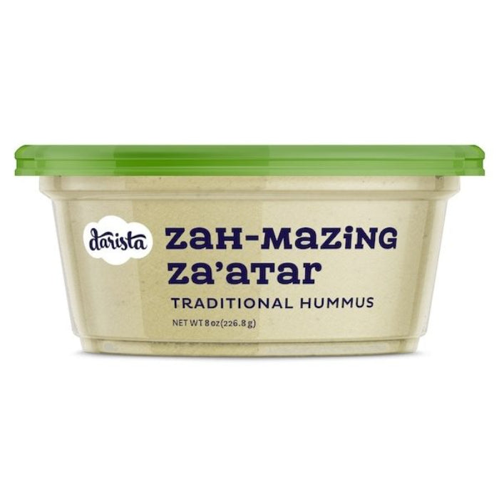 Darista - Zah-Mazing Za'atar Traditional Hummus Dips, 8 Oz (Pack of 6)