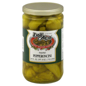 Dell Alpe - Pepperoncini, 24 Oz (Pack of 12)