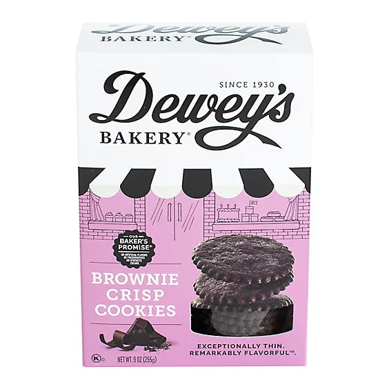 Deweys - Brownie Crisp Cookies Morvan Style, 9 Oz (Pack of 6)