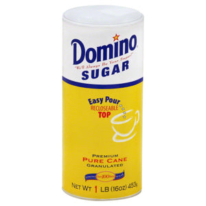 Domino - Sugar Granulated Canister, 16 Oz (Pack of 12)