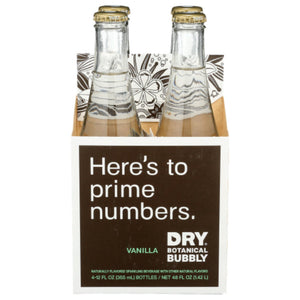 Dry Soda - Vanilla Bean Dry Sparkling Bottle 4 Pack, 48 Floz (Pack of 6)