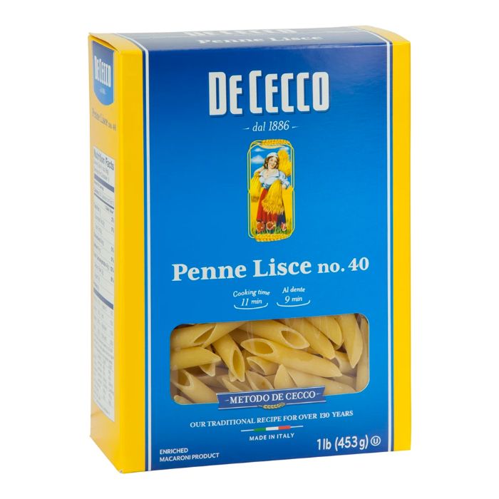 De Cecco - Penne Lisce Pasta, 16 Oz (Pack Of 12)