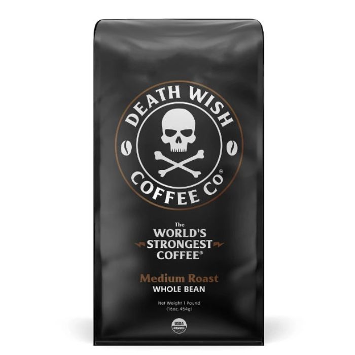 Death Wish Coffee - Whole Bean Medium Roast Coffee, 16 Oz (Pack of 6)