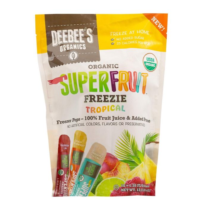 Deebees Organic - Organic Superfruit Freezie Tropical Case, 18 Bags (Pack Of 14)