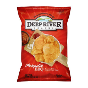 Deep River - Kettle Mesquite Bbq Chips, 8 Oz (Pack of 12)