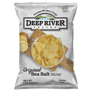 Deep River - Kettle Original Sea Salt Potato Chips, 8 Oz (Pack of 12)