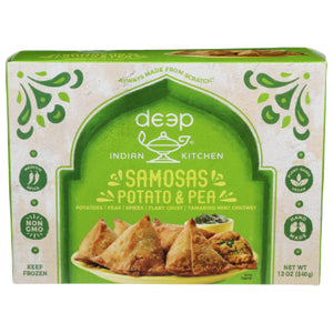 Deep Indian Kitchen - Samosas Potato & Pea, 12oz | Pack of 6