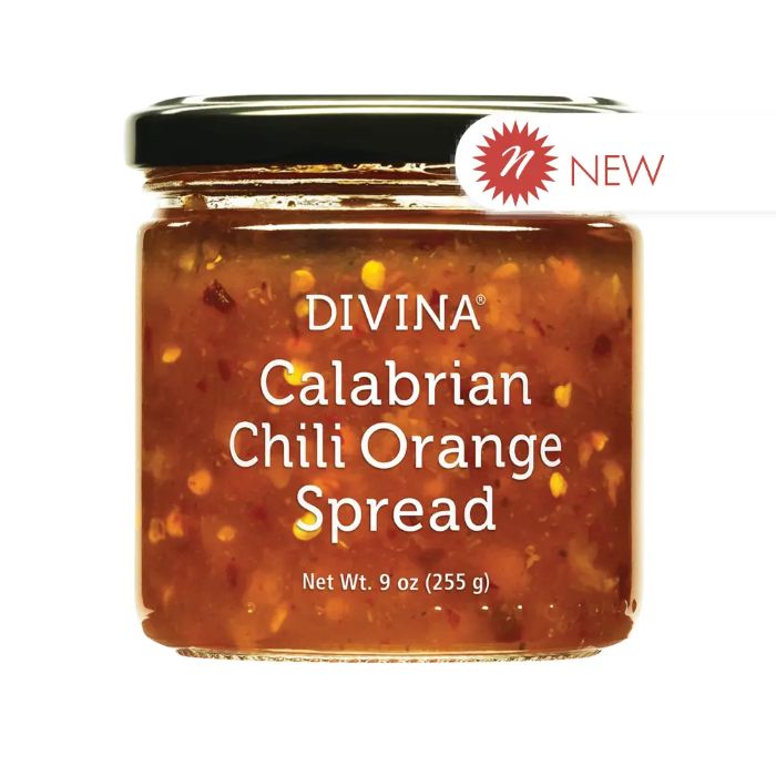 Divina - Calabrian Chili Orange Spread, 9 Oz (Pack of 12)