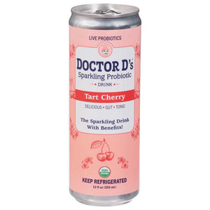 Doctor D'S - Sparkling Prob - Kombucha Cherry , 12oz | Pack of 6