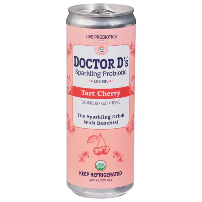 Doctor D'S Sparkling Prob - Kombucha Cherry , 12oz  Pack of 6
