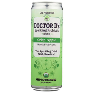 Doctor D's - Sparkling Water Probiotic Apple Crisp, 12fo | Pack of 6