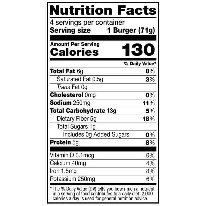 Dr. Praeger's - Veggie Burgers California - back