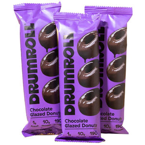 Drumroll Snacks - Mini Double Chocolate Donuts, 3 pack