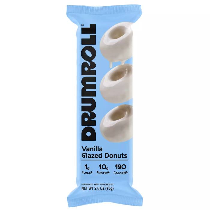 Drumroll Snacks - Mini Vanilla Glazed Donuts 3pk, 2.6oz