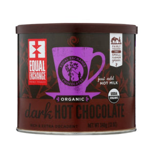 EQUAL EXCHANGE - HOT CHOCOLATE DARK ORG 12 OZ - Pack of 6