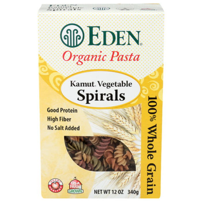 Eden Foods - Pasta Kamut Vegetable Spirals Organic, 12 Oz (Pack Of 6)