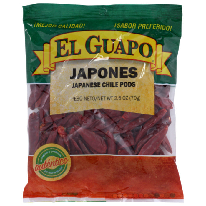 El Guapo Spice Japanese Red Pepper Whole 2.5 Oz - Pack of 24